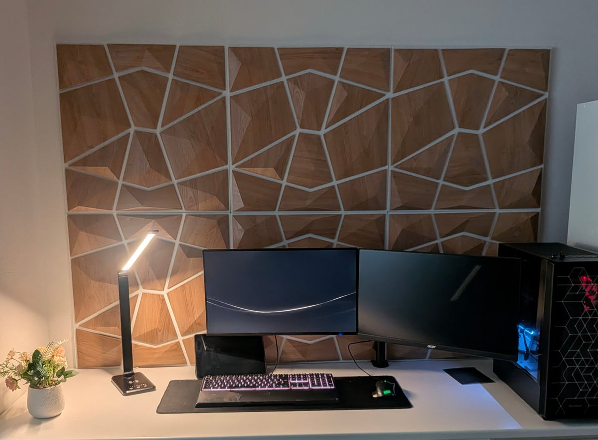 3D Wandpaneel Holzoptik – Geometrisches Design für dein Zuhause