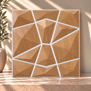 3D Wandpaneel Holzoptik – Geometrisches Design für dein Zuhause