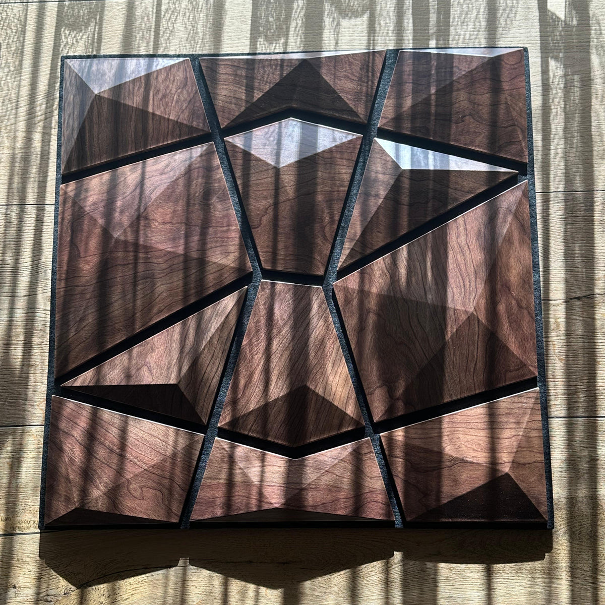 3D Wandpaneel Holzoptik – Geometrisches Design für dein Zuhause
