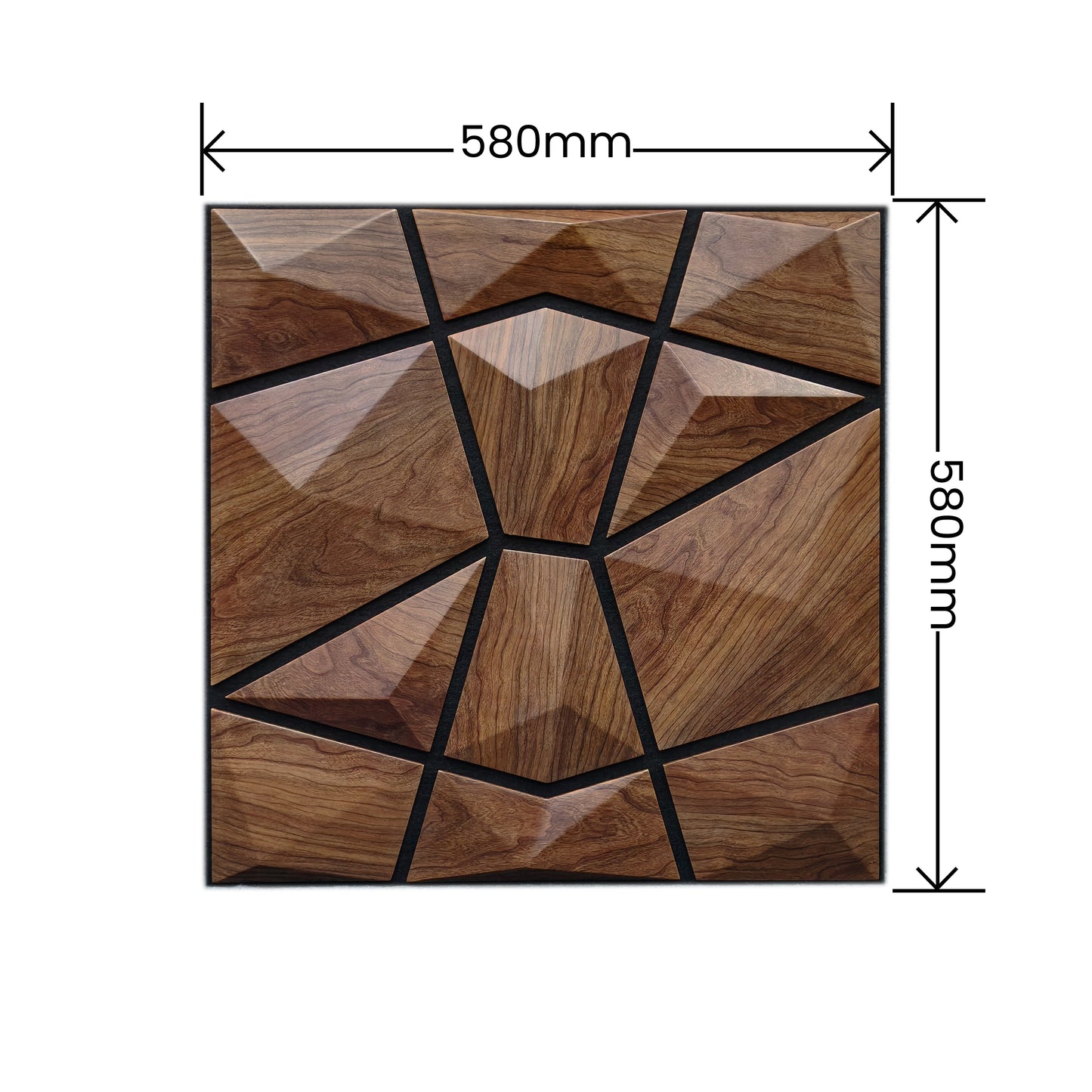  Aurvex 3D Wandpaneel Dark Oak  mit Maßen 