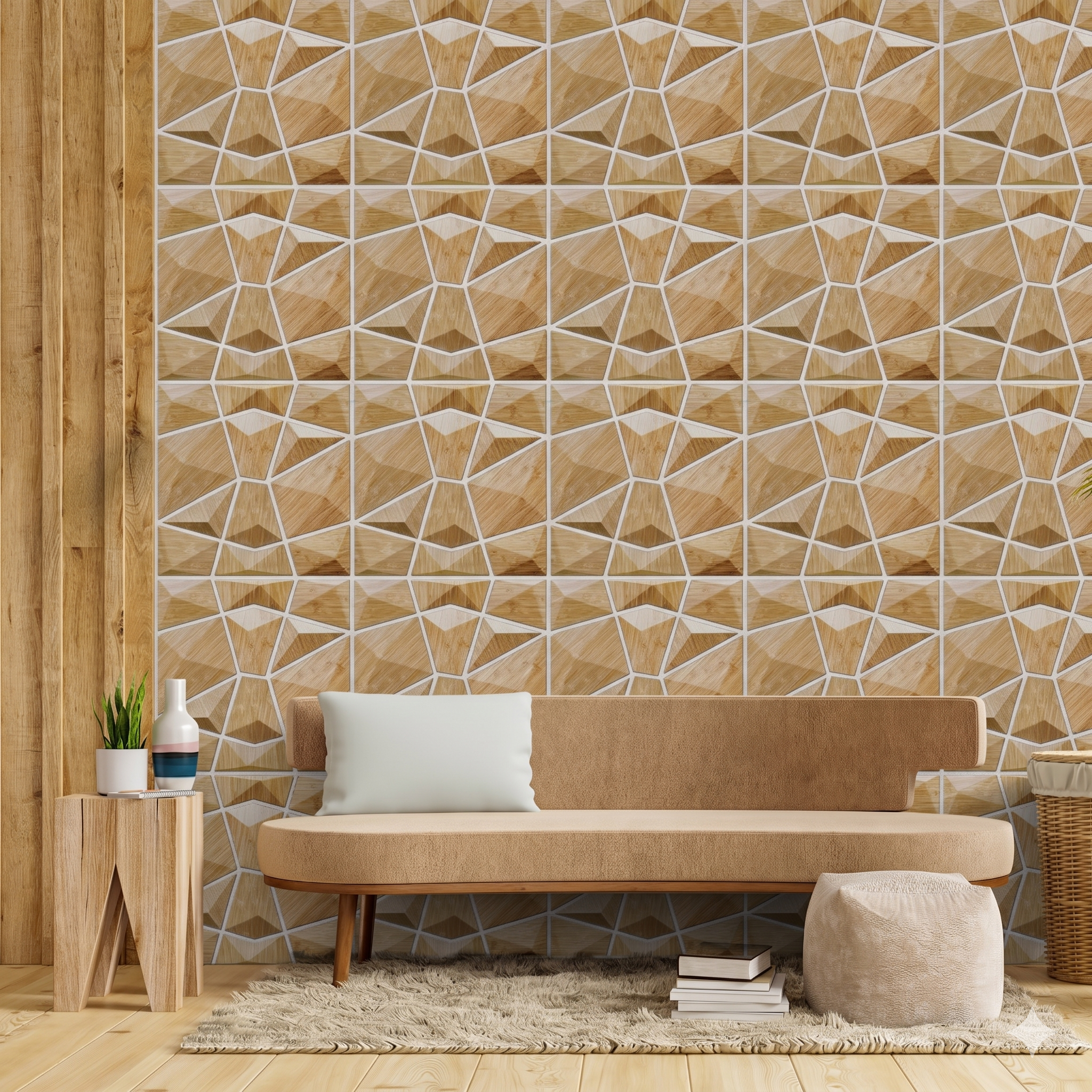 Aurvex 3D Wandpaneel geometrisches Design – Büro Wandgestaltung